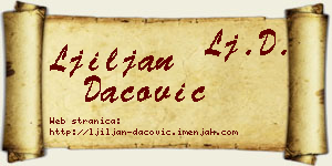 Ljiljan Dacović vizit kartica